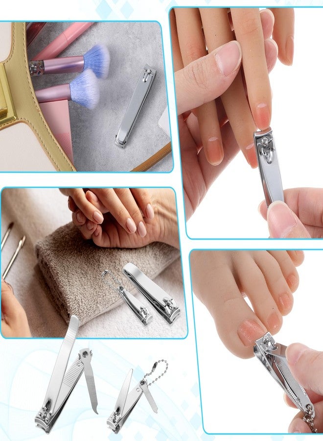 Telooco 60 Pcs Nail Clipper Set, Stainless Steel Fingernail and Toenail Clippers Large and Small, Individually Wrapped Nail Cutters Bulk with File for Homeless Travel Hotel Home - Image 5